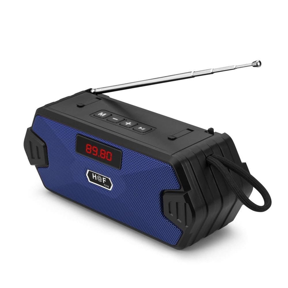 F216 Portable Bluetooth Speaker With FM Radio Global Blue Speaker | Hifi Media Store