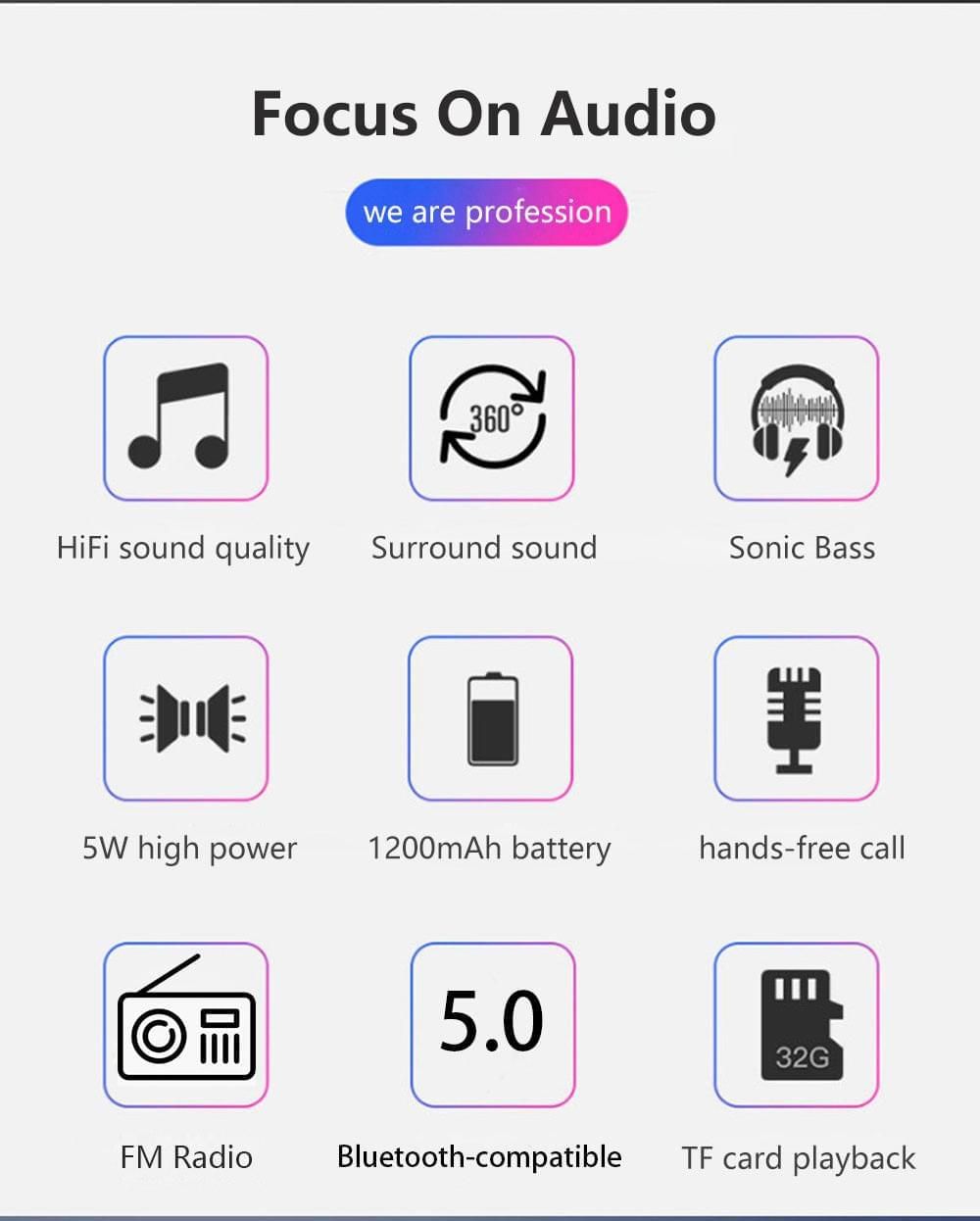 F216 Portable Bluetooth Speaker With FM Radio | Hifi Media Store