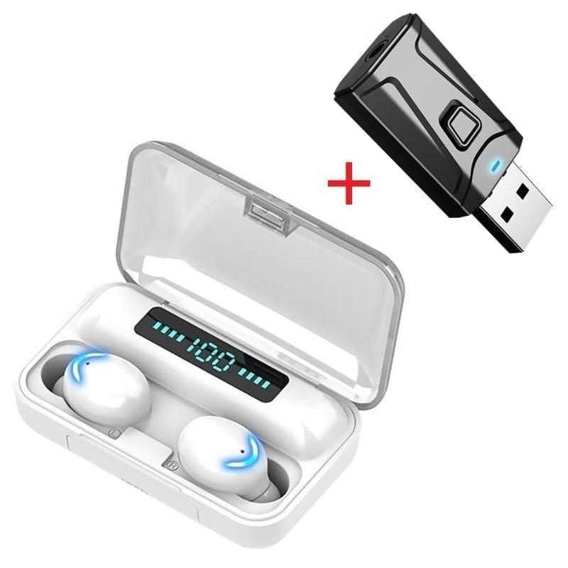 F9 Wireless Earbuds In-Ear with USB Adaptor F9 white with adaptor Global | Hifi Media Store