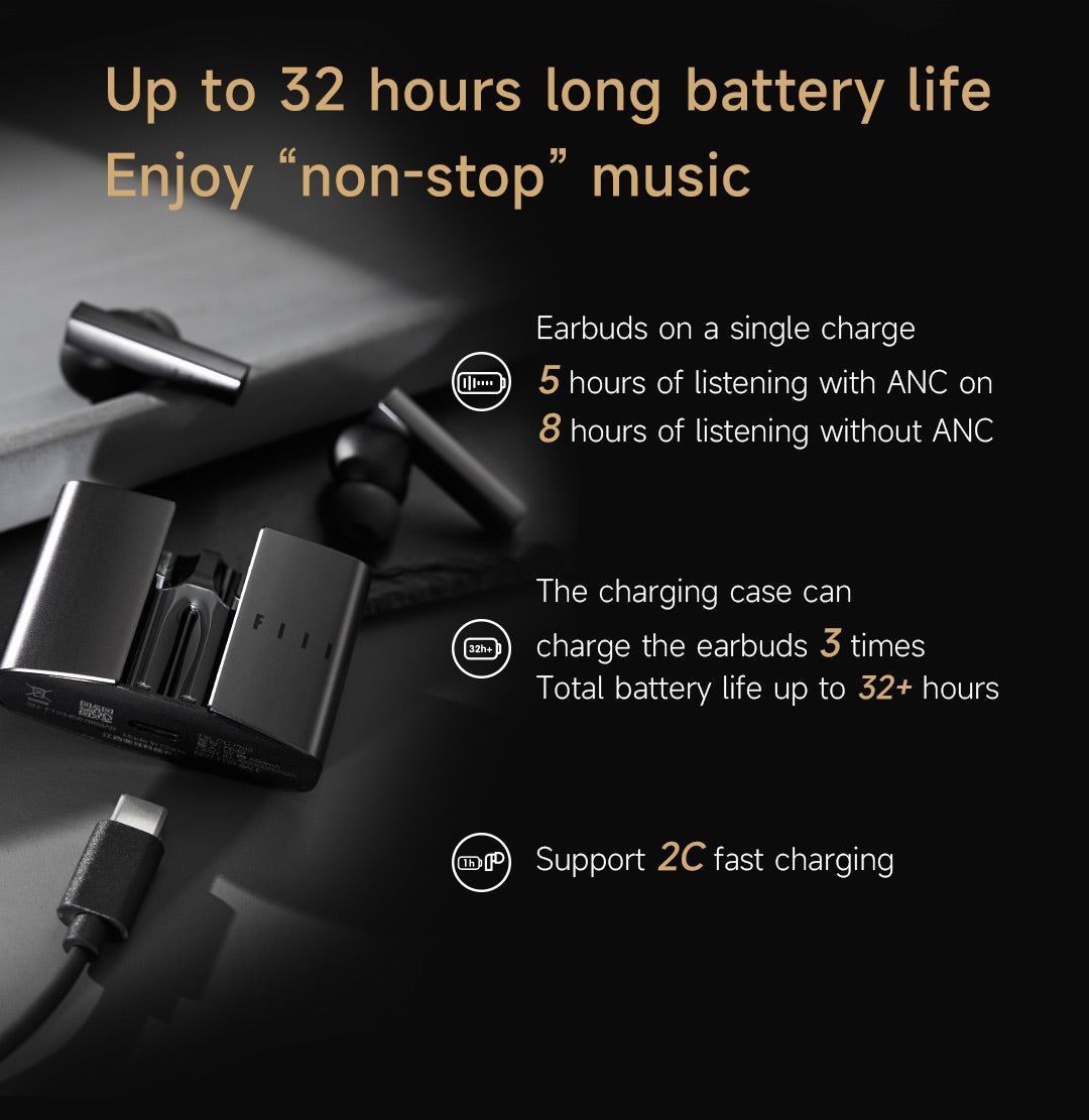 FIIL CC Pro2 Hi-Res Bluetooth Earbuds with Hybrid ANC and LDAC | Hifi Media Store