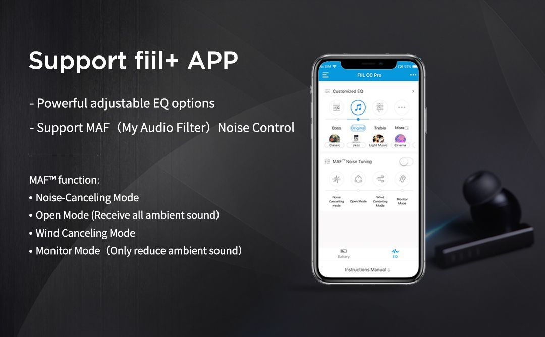 FIIL CC Pro Bluetooth Earbuds with ANC | Hifi Media Store