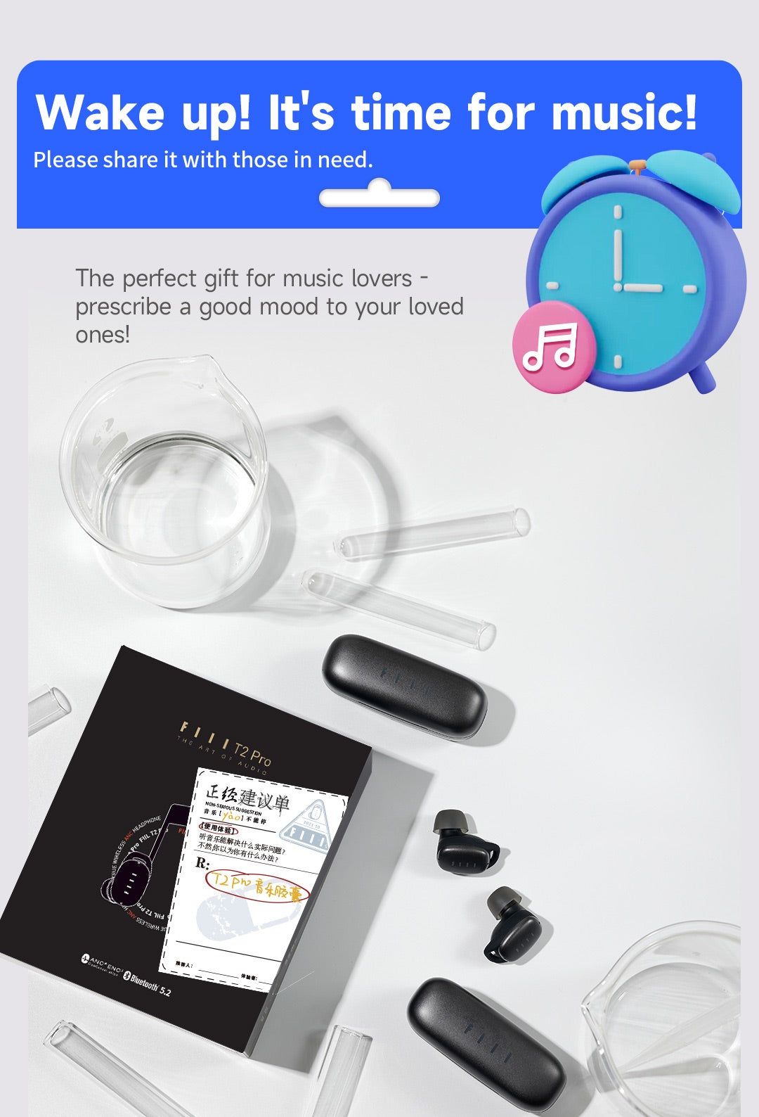 FIIL T2 Pro Bluetooth Earbuds with Dual-Mic and Hybrid ANC | Hifi Media Store