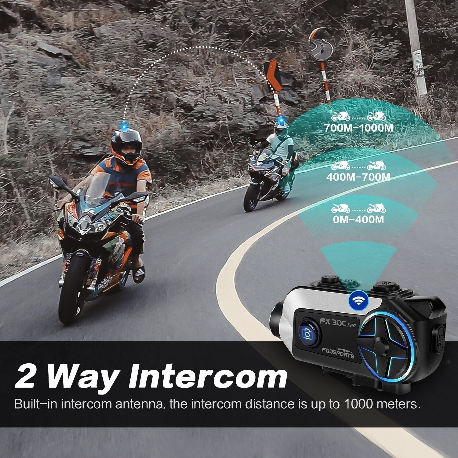 FX30C Pro Motorcycle Intercom with 1080P Camera HD | Hifi Media Store