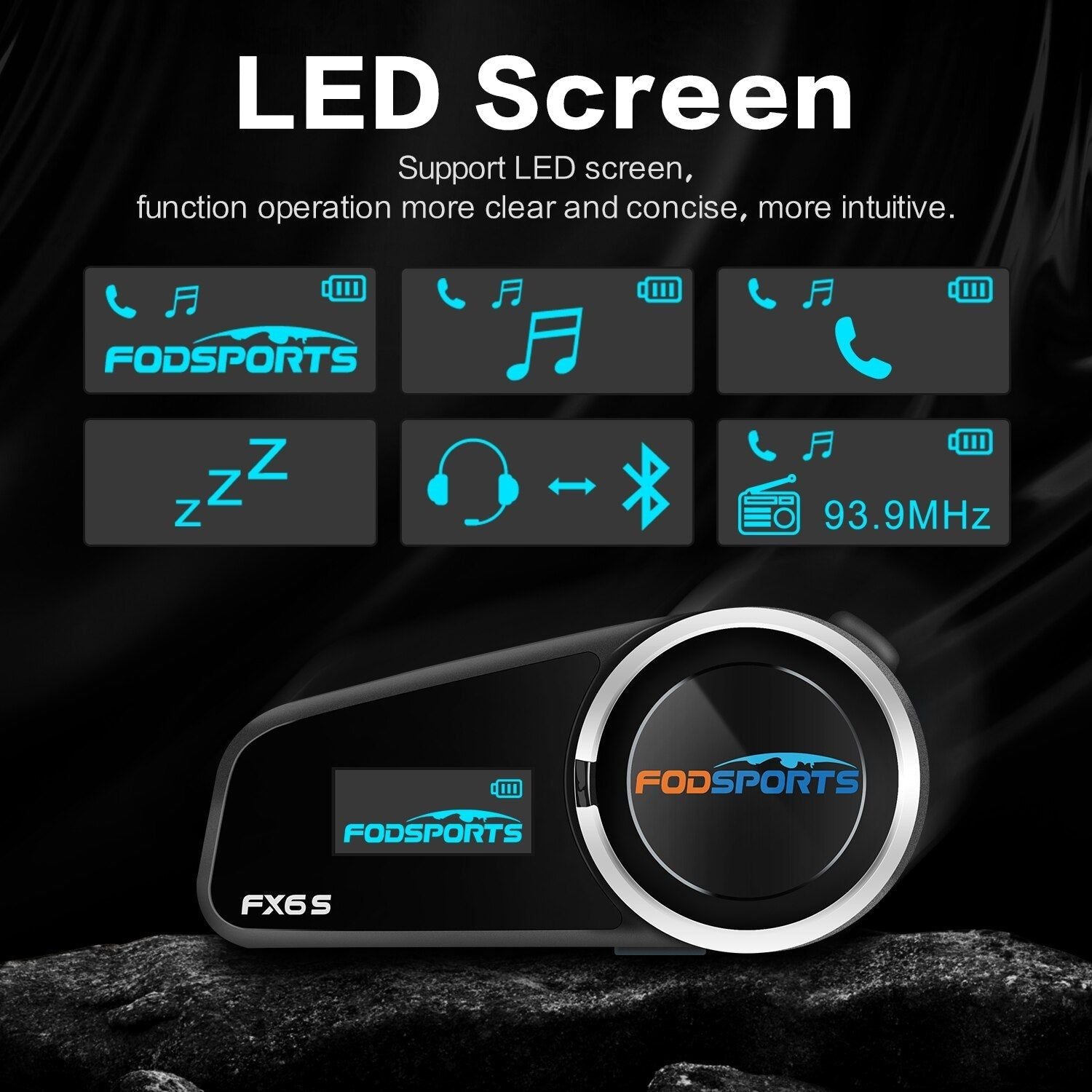 FX6S Bluetooth Motorcycle Intercom | Hifi Media Store