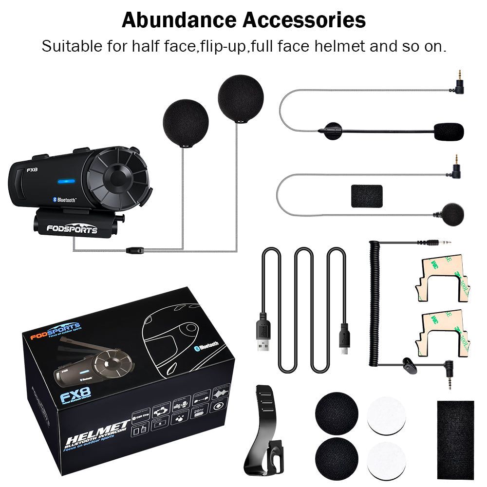 FX8 Bluetooth Motorcycle Intercom | Hifi Media Store