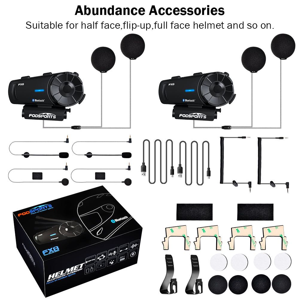 FX8 Bluetooth Motorcycle Intercom | Hifi Media Store