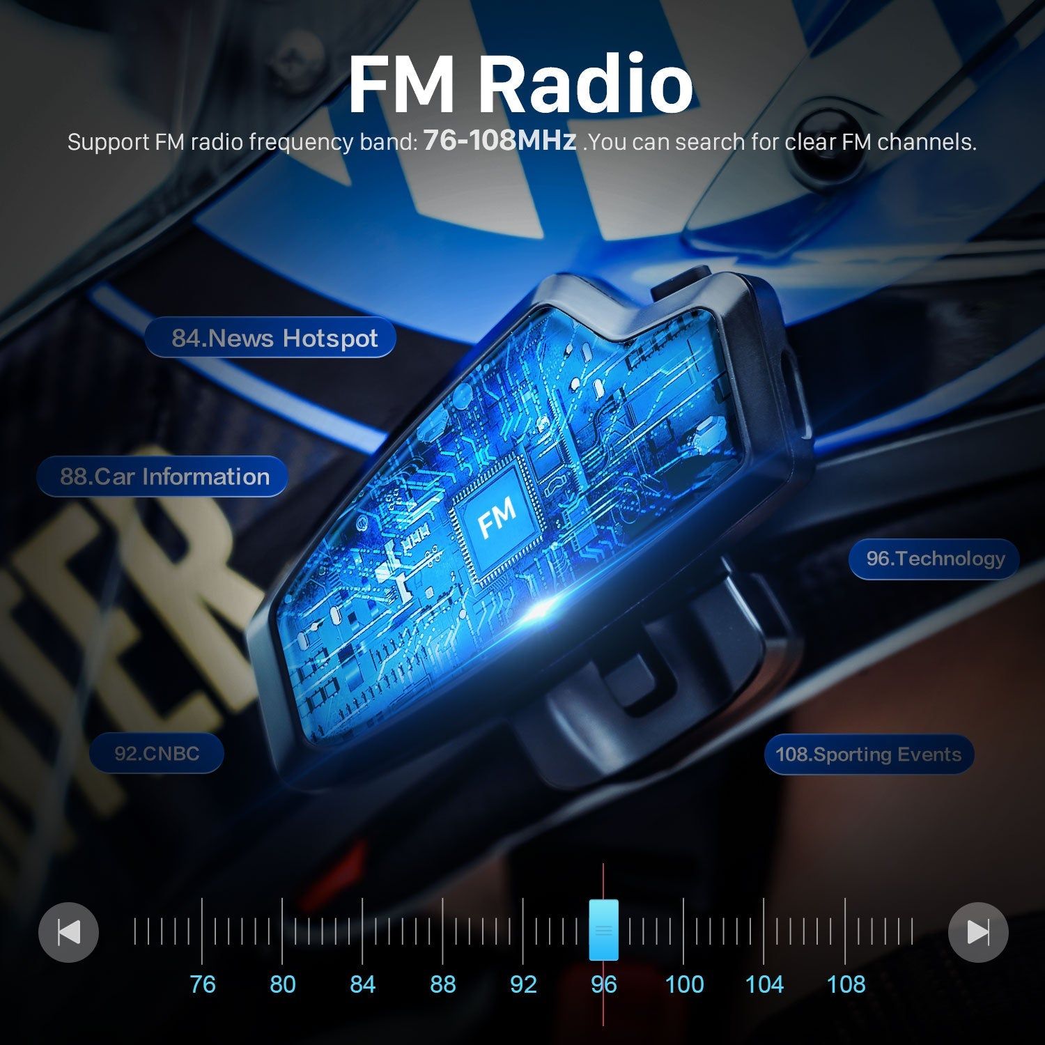 Fodsports FX10C Motorcycle Bluetooth Mesh Intercom | Hifi Media Store