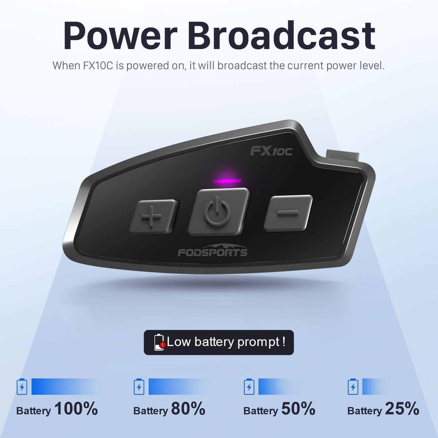 Fodsports FX10C Motorcycle Bluetooth Mesh Intercom | Hifi Media Store