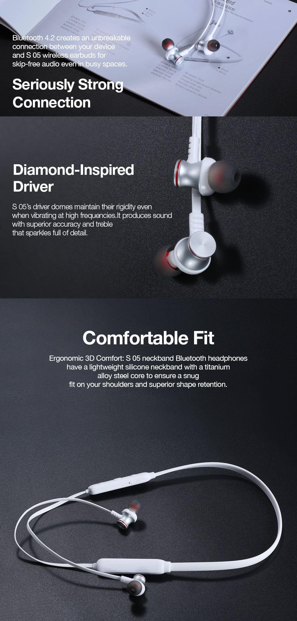 GB-S05 - Auriculares Inalámbricos con Banda para el Cuello | Hifi Media Store