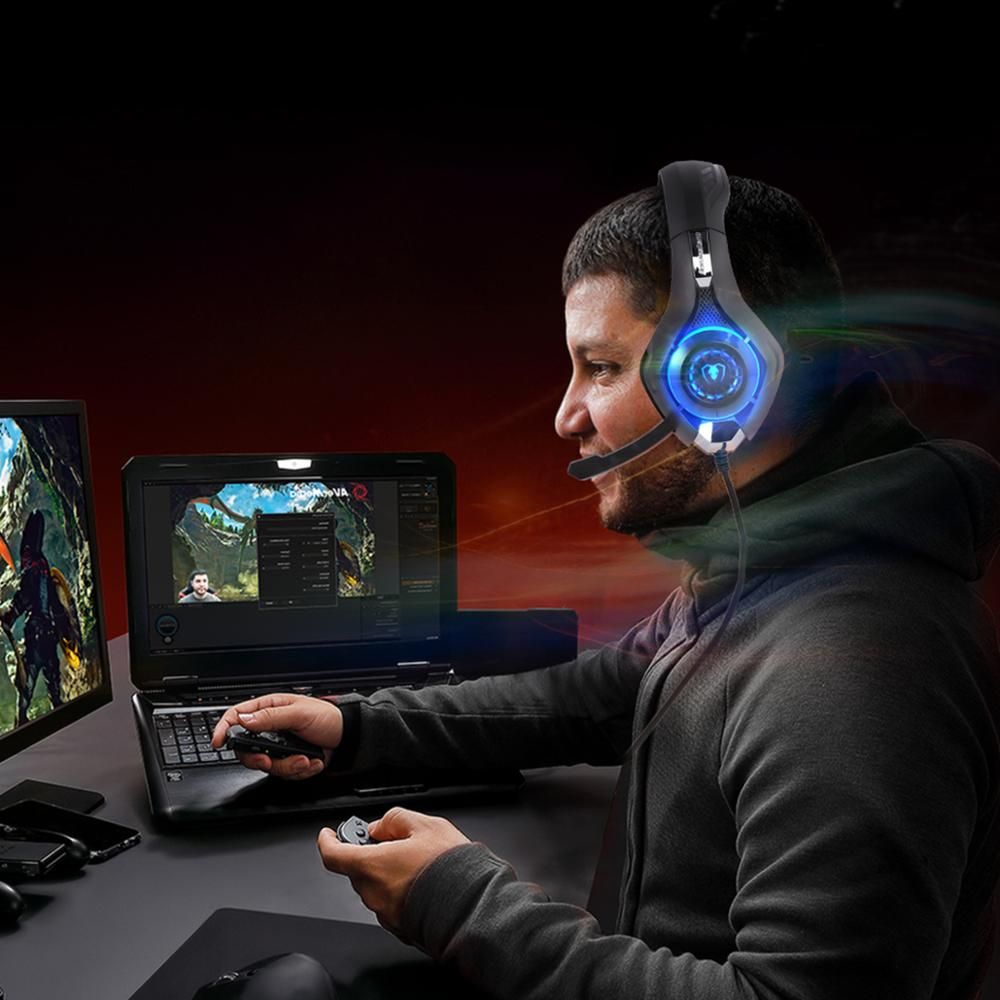 GM-1 Gaming Headset With Surround Stereo Sound With LED Lights | Hifi Media Store