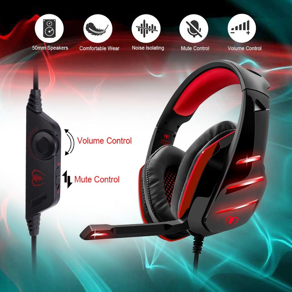 GM-3 Gaming Headset With Surround Stereo Sound With LED Lights | Hifi Media Store