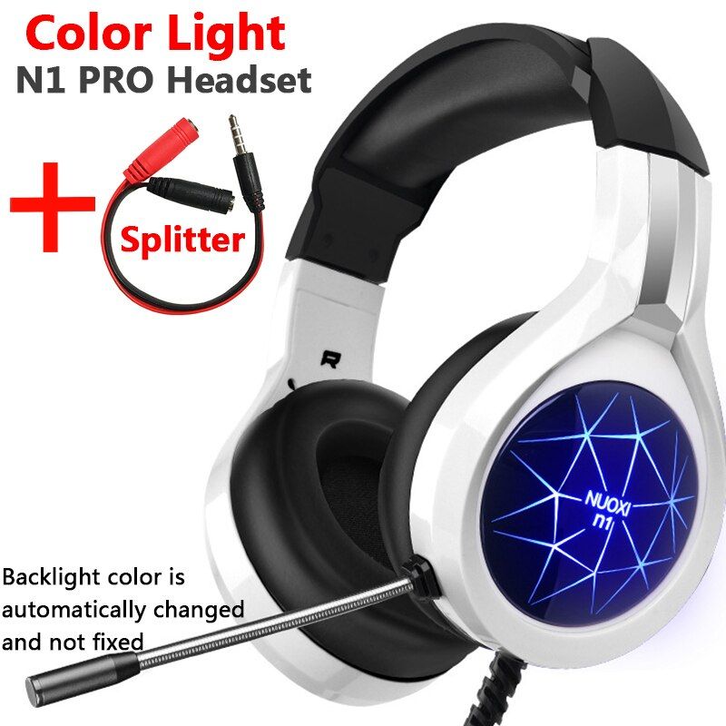 Gaming Headset Wired Model N1 with Microphone N1 white Global 0 | Hifi Media Store