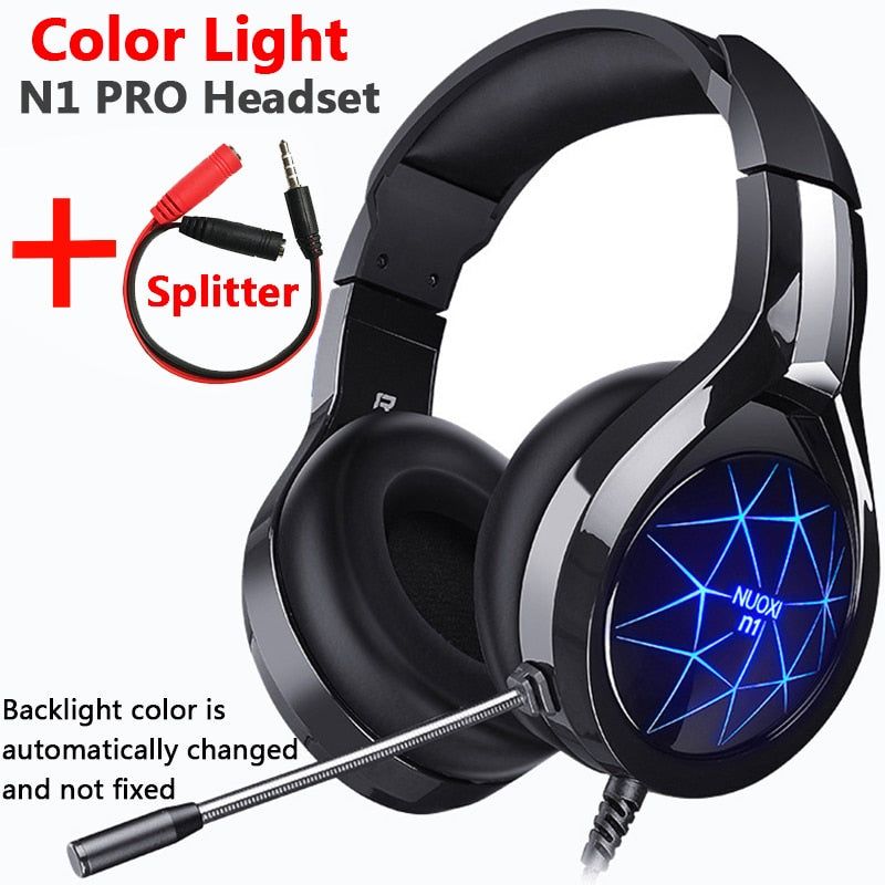 Gaming Headset Wired Model N1 with Microphone N1 Black Global 0 | Hifi Media Store