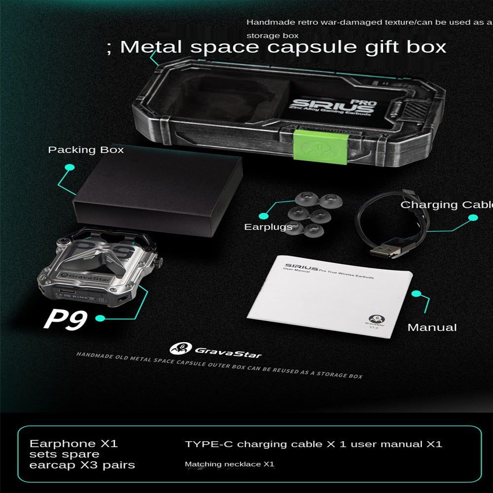 Gravastar P9 Sirius Pro Bluetooth Earbuds | Hifi Media Store