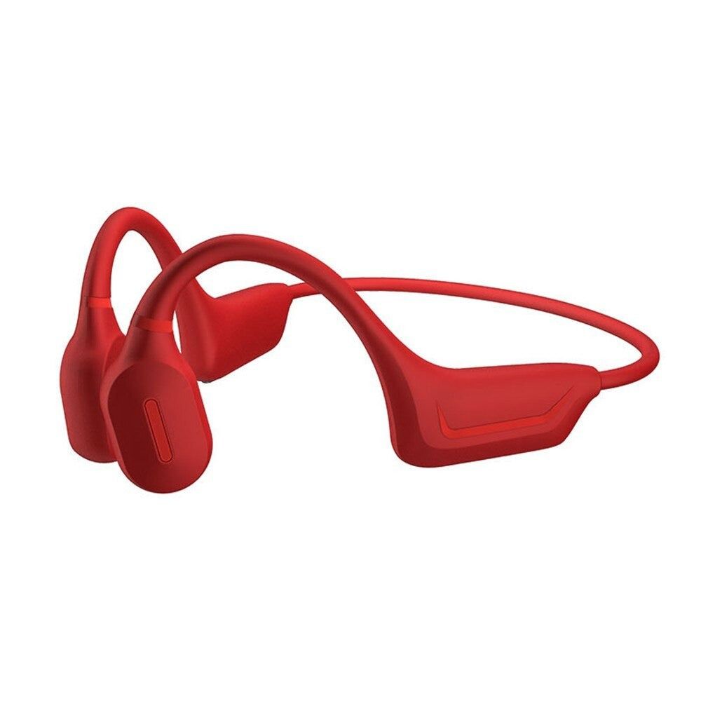 H-11 Wireless Bone Conduction Headphones with Mic and 32GB Memory H11- Red Global | Hifi Media Store