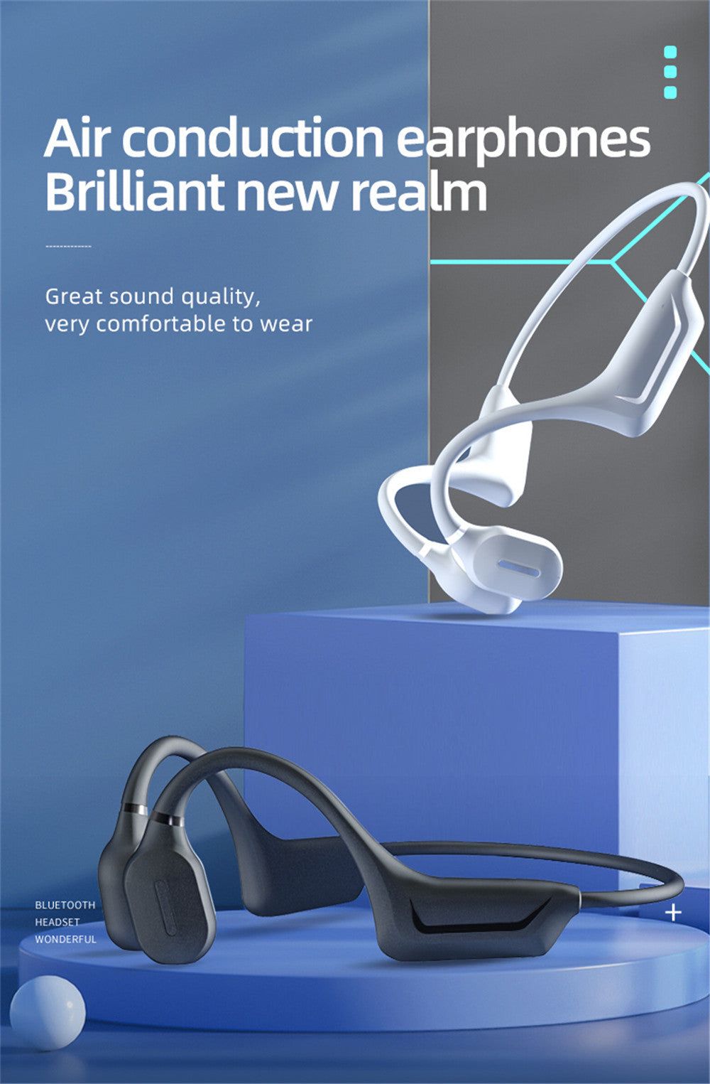 H-11 Wireless Bone Conduction Headphones with Mic and 32GB Memory | Hifi Media Store
