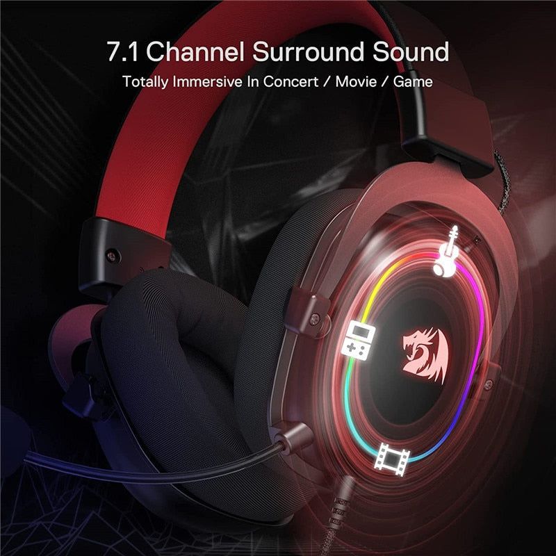H510 Zeus X Wired Gaming Headset With RGB Lighting And 7.1 Surround For PC PS4 | Hifi Media Store