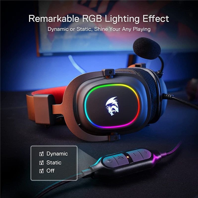 H510 Zeus X Wired Gaming Headset With RGB Lighting And 7.1 Surround For PC PS4 | Hifi Media Store