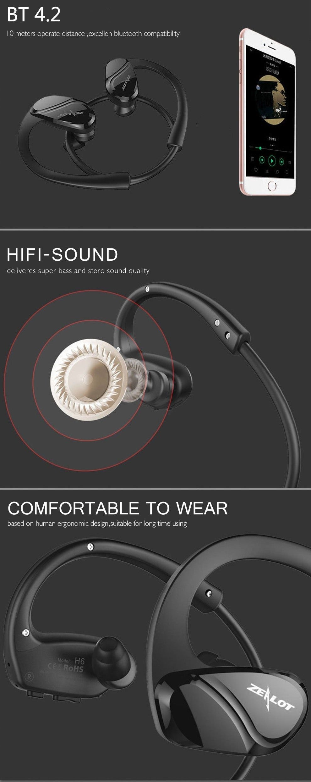 H6 Wireless Fitness Earbuds | Hifi Media Store