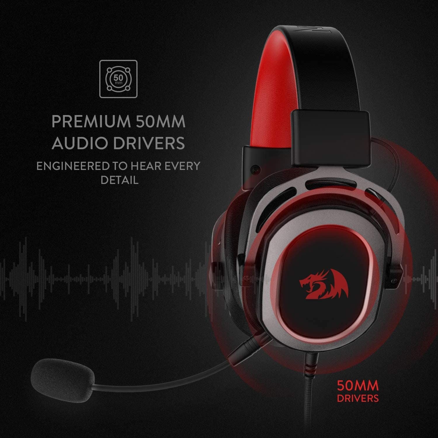 H710 Helios USB Wired Gaming Headset - 7.1 Surround Sound - 50MM Drivers | Hifi Media Store