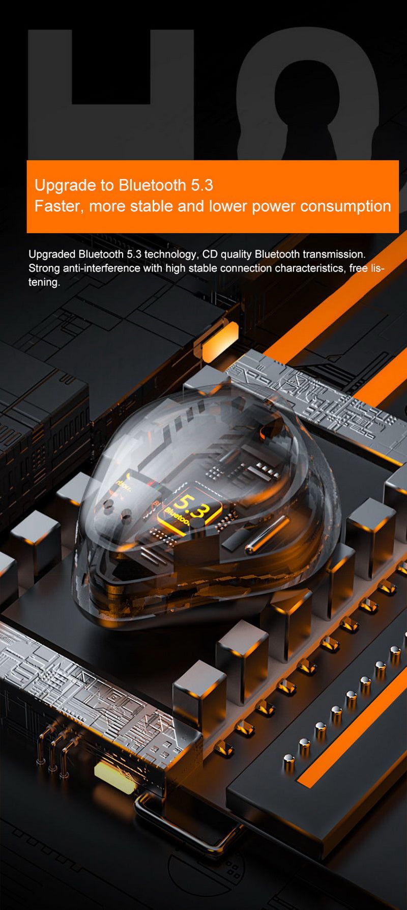 H9 Bluetooth Mechanical Gaming Earbuds | Hifi Media Store