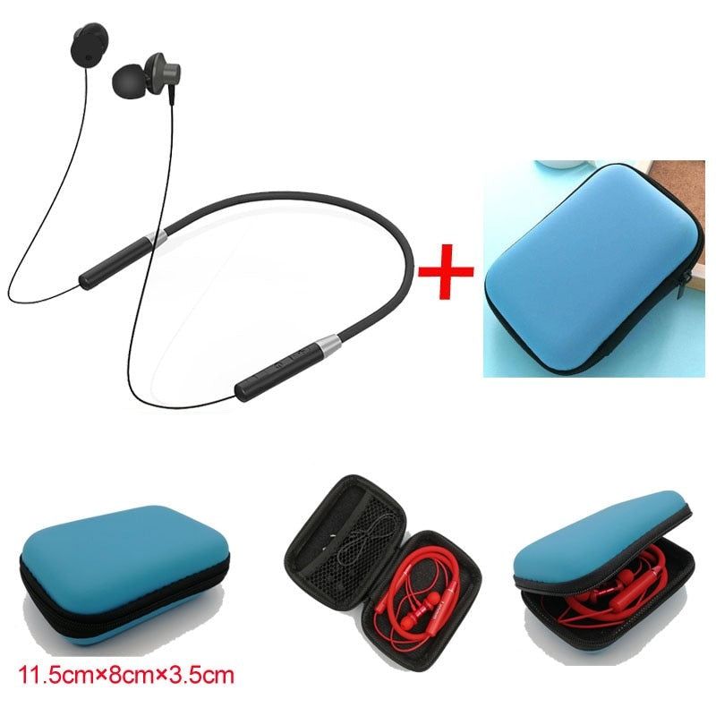 HE05 Bluetooth Magnetic Earbuds with Neckband Black with bag | Hifi Media Store