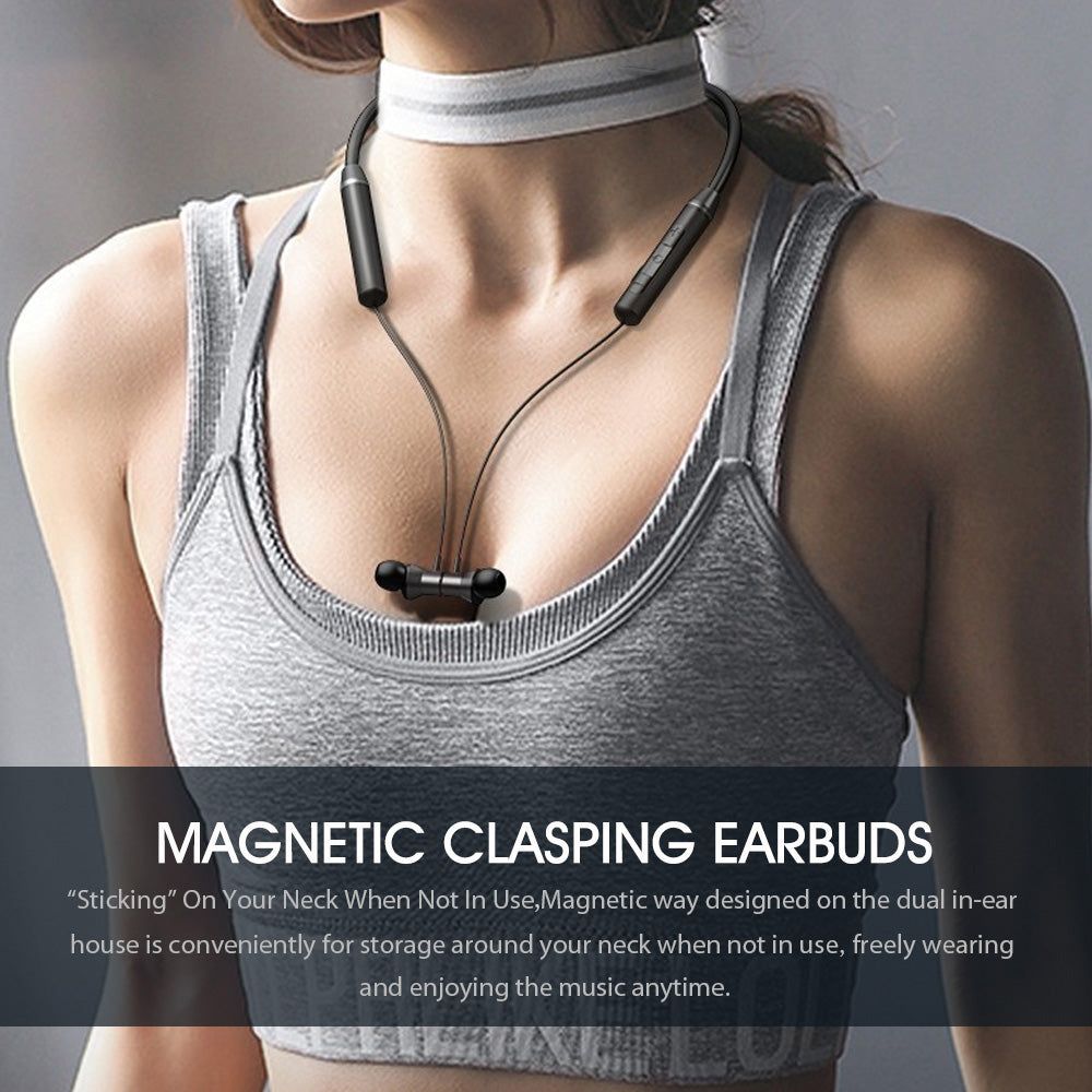 HE05 Bluetooth Magnetic Earbuds with Neckband | Hifi Media Store