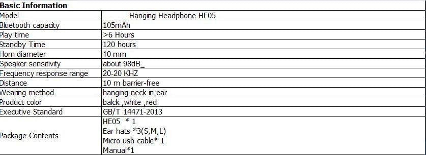 HE05 Bluetooth Magnetic Earbuds with Neckband | Hifi Media Store