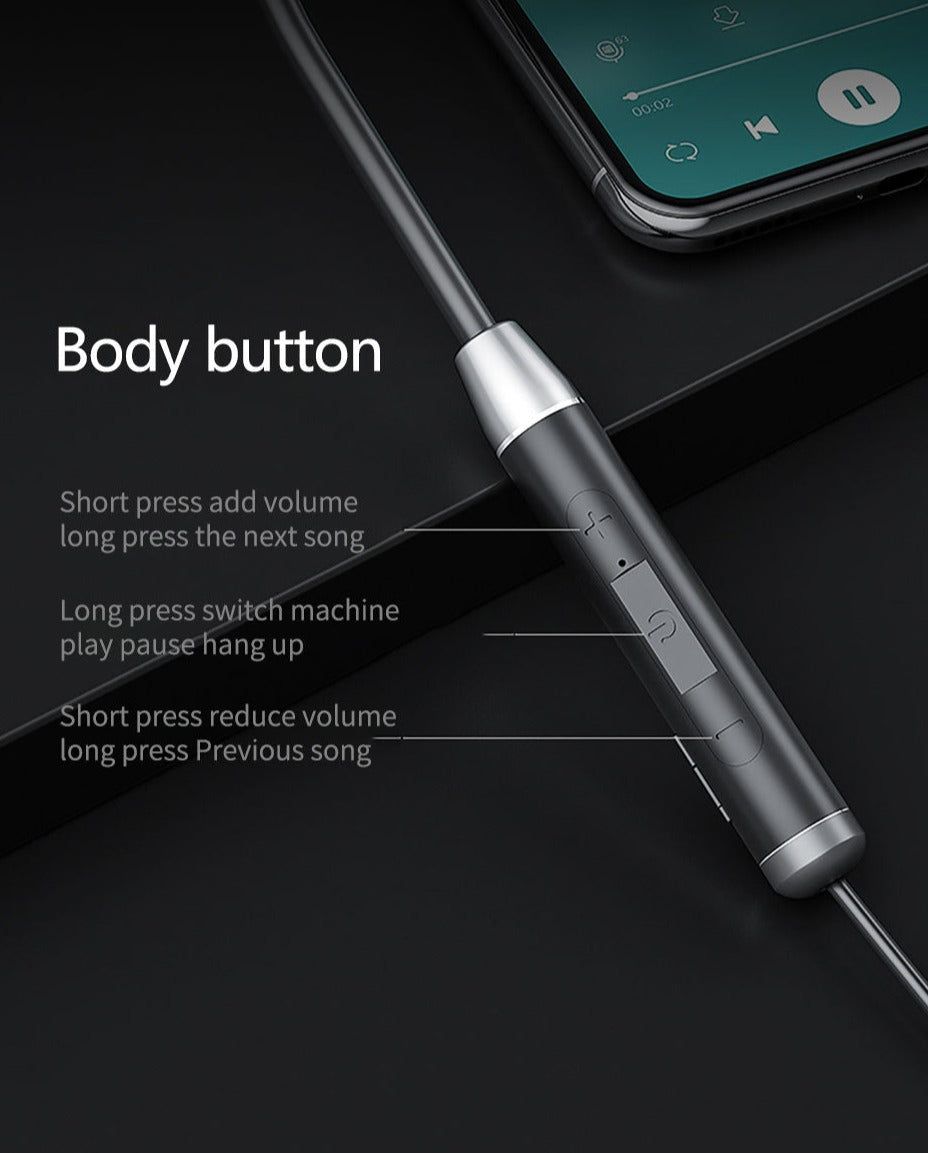 HE08 Earbuds with Neckband | Hifi Media Store