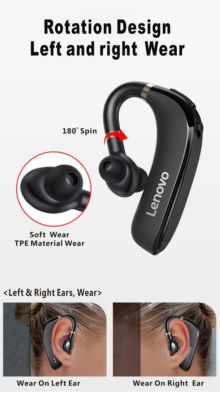 HX106 Bluetooth Earphone with Ear Hook | Hifi Media Store
