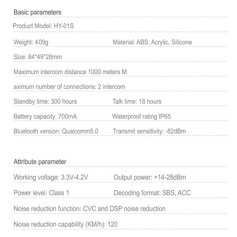 HY-01S Bluetooth Intercom | Hifi Media Store