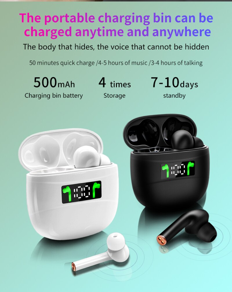 J3 Pro TWS Bluetooth Earbuds With Passive Noise Cancelling | Hifi Media Store