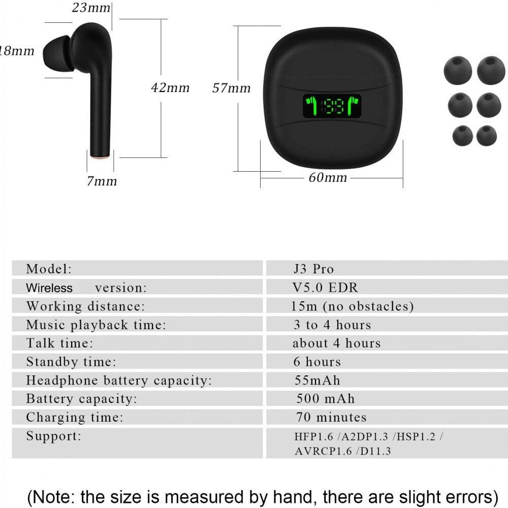 J3 Pro TWS Bluetooth Earbuds With Passive Noise Cancelling | Hifi Media Store