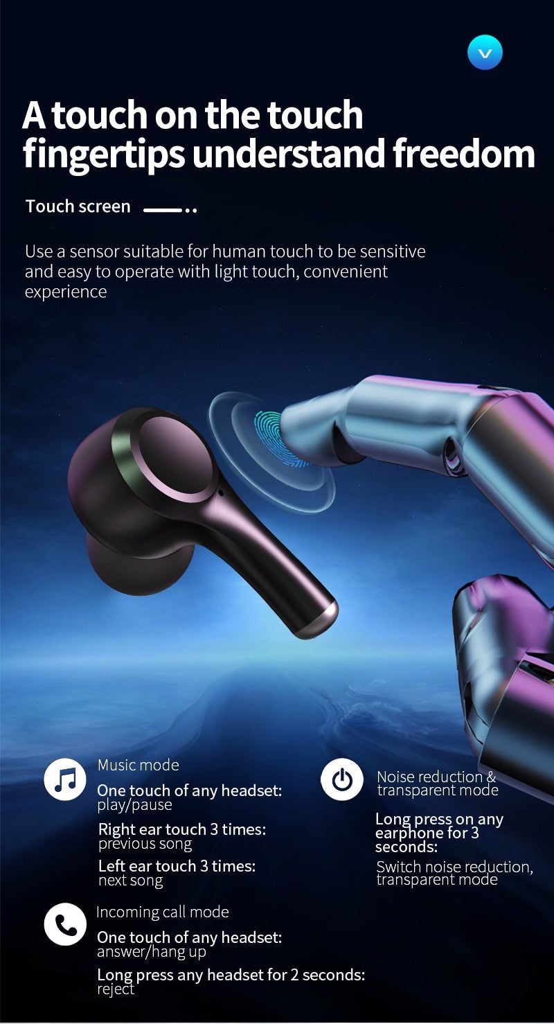 J7 Auriculares Bluetooth TWS con ENC y ANC | Hifi Media Store