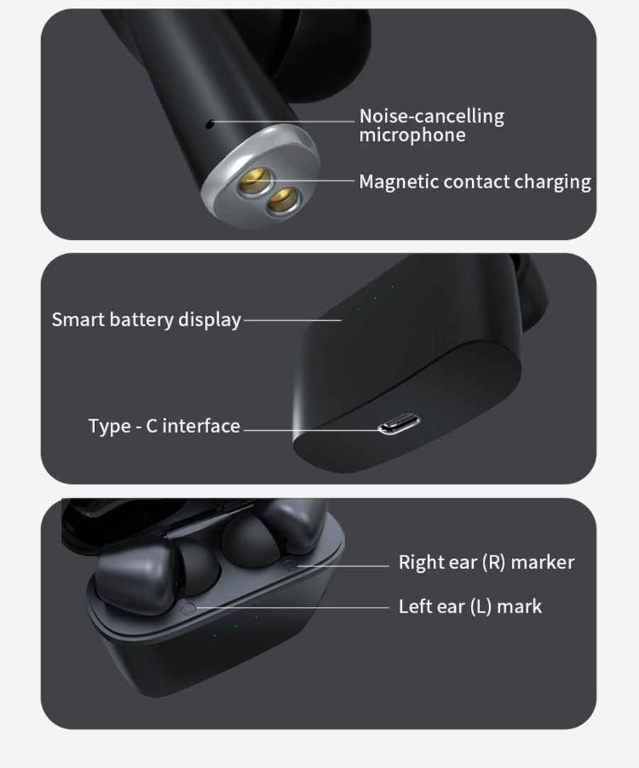 J8 TWS Bluetooth Earbuds with Active Noise Cancelling | Hifi Media Store