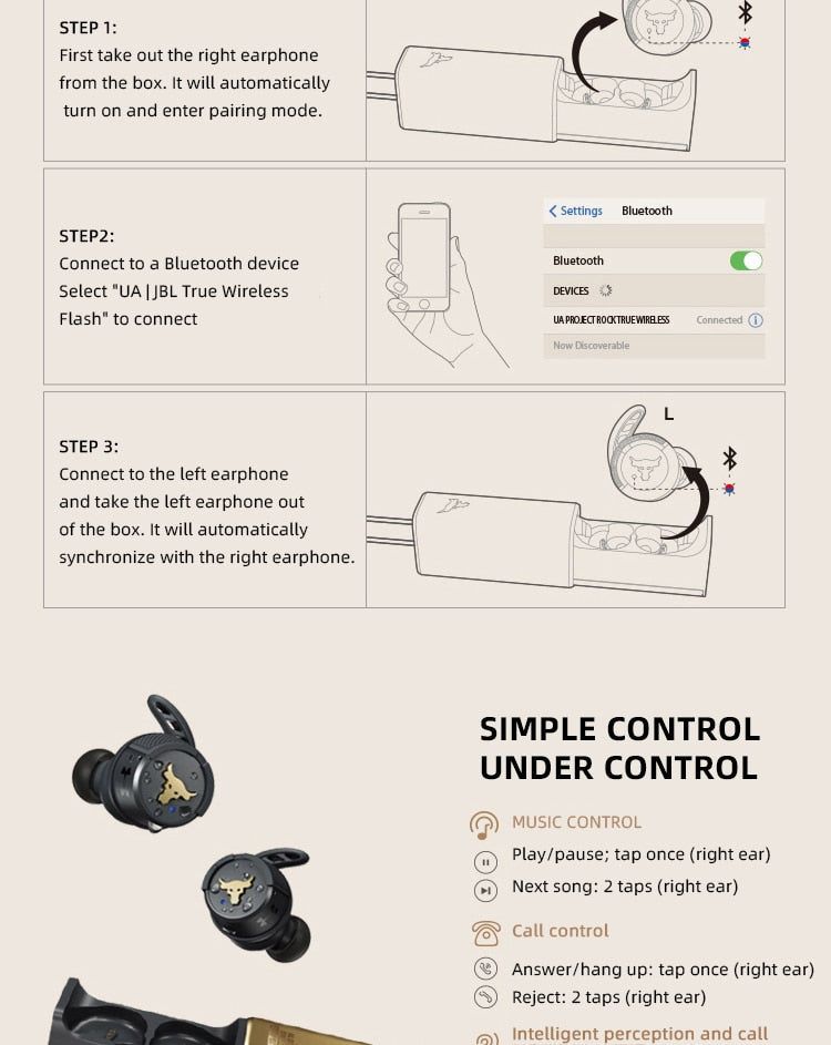 JBL UA FLASH PROJECT ROCK True Wireless Earbuds | Hifi Media Store