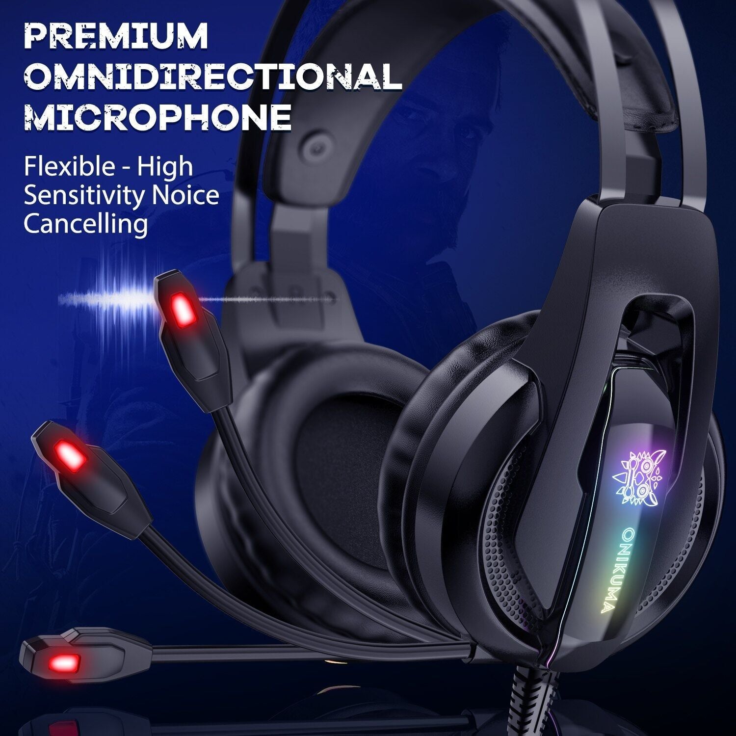 K16 Gaming Headphones with Microphone and LED Lights | Hifi Media Store