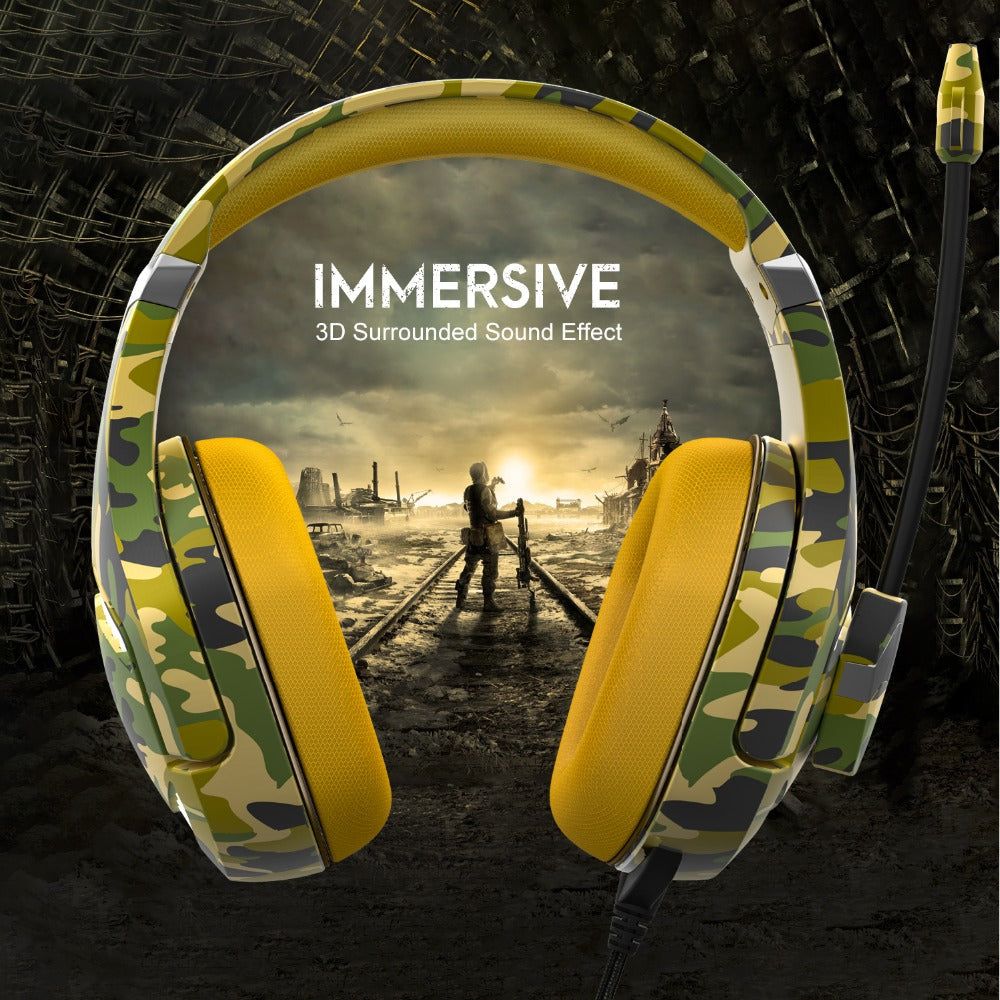 K1 Pro Camouflage Gaming Headset with LED Light | Hifi Media Store