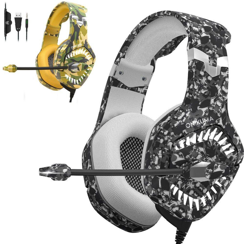 K1 Pro Camouflage Gaming Headset with LED Light | Hifi Media Store