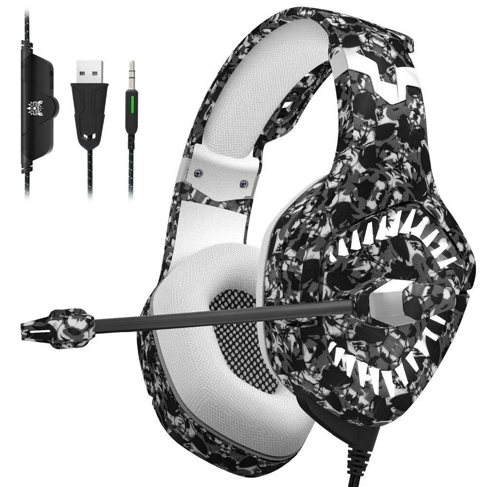 K1 Pro Camouflage Gaming Headset with LED Light | Hifi Media Store