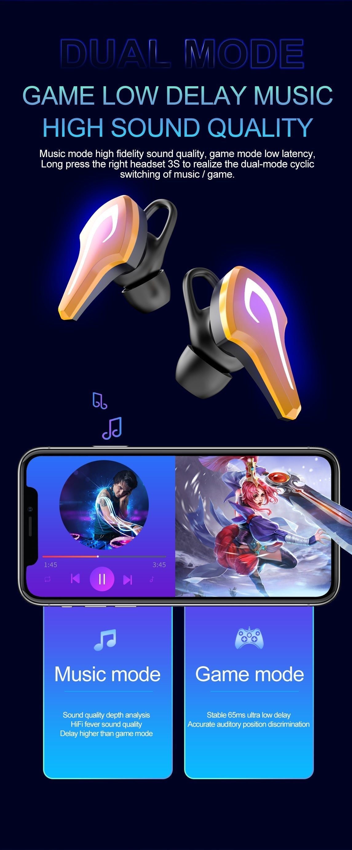 K8 Auriculares Bluetooth TWS Gaming | Hifi Media Store