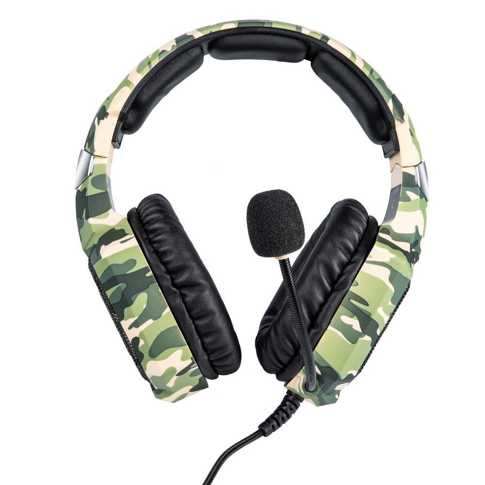 K8 Headset Camouflage Wired Stereo with LED Lights | Hifi Media Store
