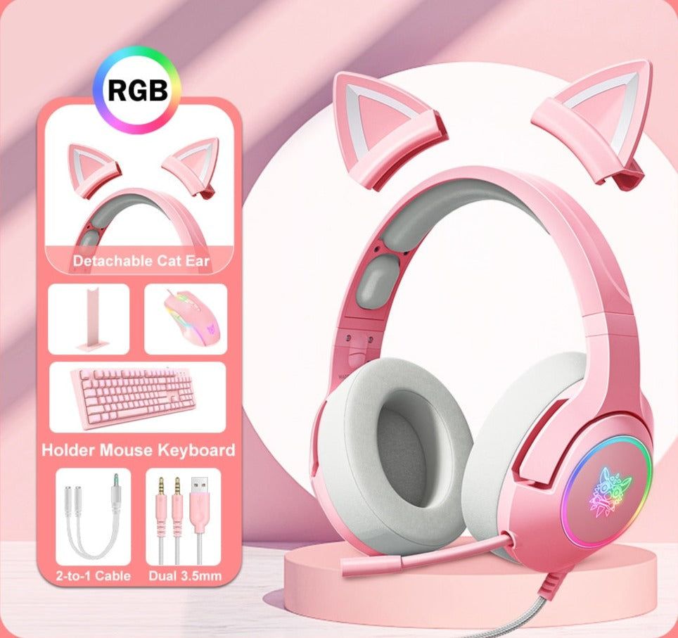 Auriculares para juegos K9 Cat con luz LED HolderMouseKeyboard Global | Hifi Media Store