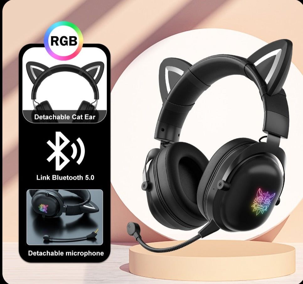 Auriculares para juegos K9 Cat con luz LED Upgrade Bluetooth black Global | Hifi Media Store