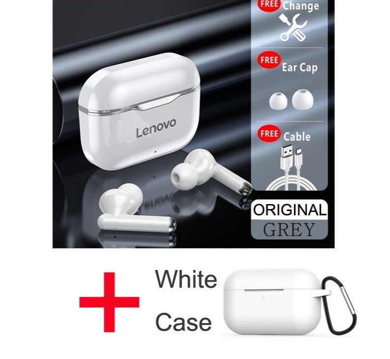 LP1 TWS Earbuds with Dual Microphone LP1 Gray Case White | Hifi Media Store