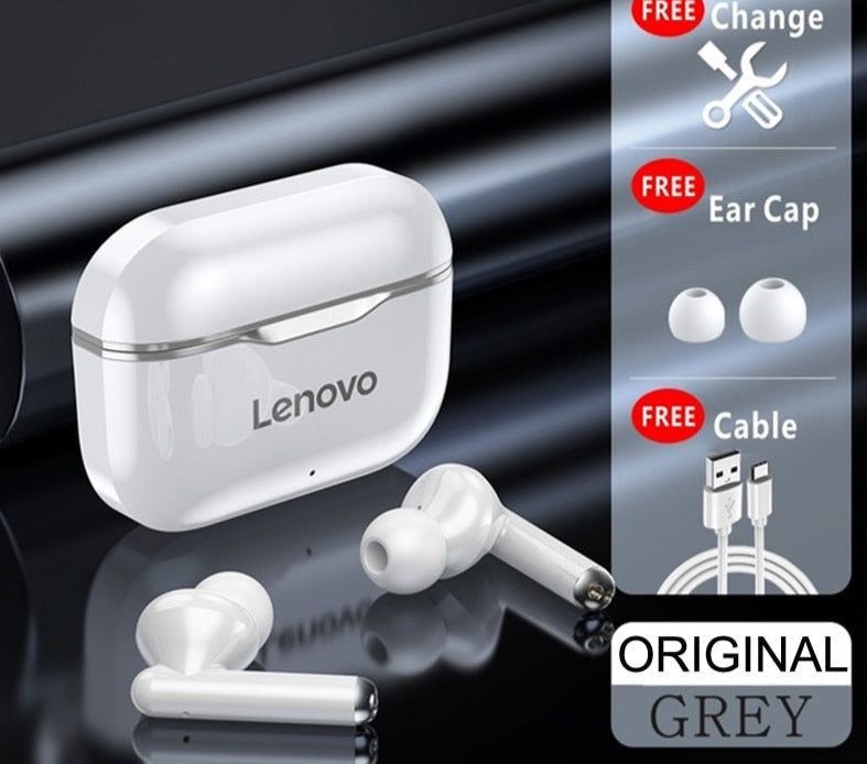LP1 TWS Earbuds with Dual Microphone Lenovo LP1 Gray | Hifi Media Store