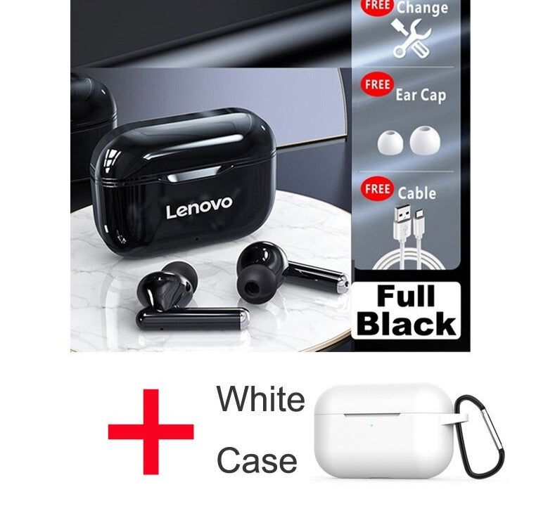 LP1 TWS Earbuds with Dual Microphone LP1 Full Bla Case Wh | Hifi Media Store