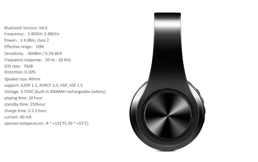 LPT660 Wireless Foldable Earphone | Hifi Media Store