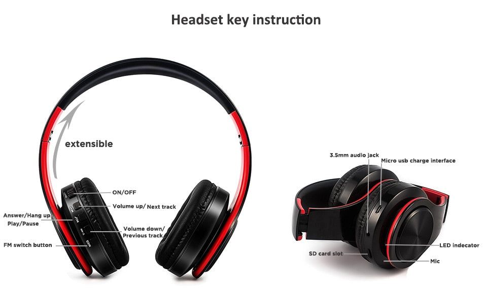 LPT660 Wireless Foldable Earphone | Hifi Media Store