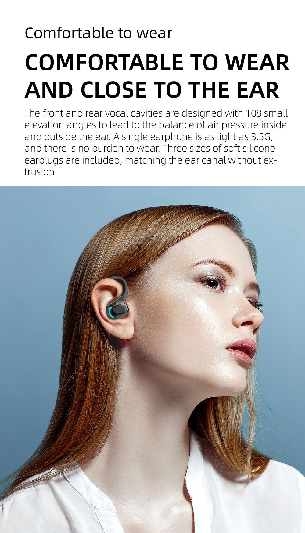M-F8 Auricular Bluetooth con Gancho para la Oreja | Hifi Media Store